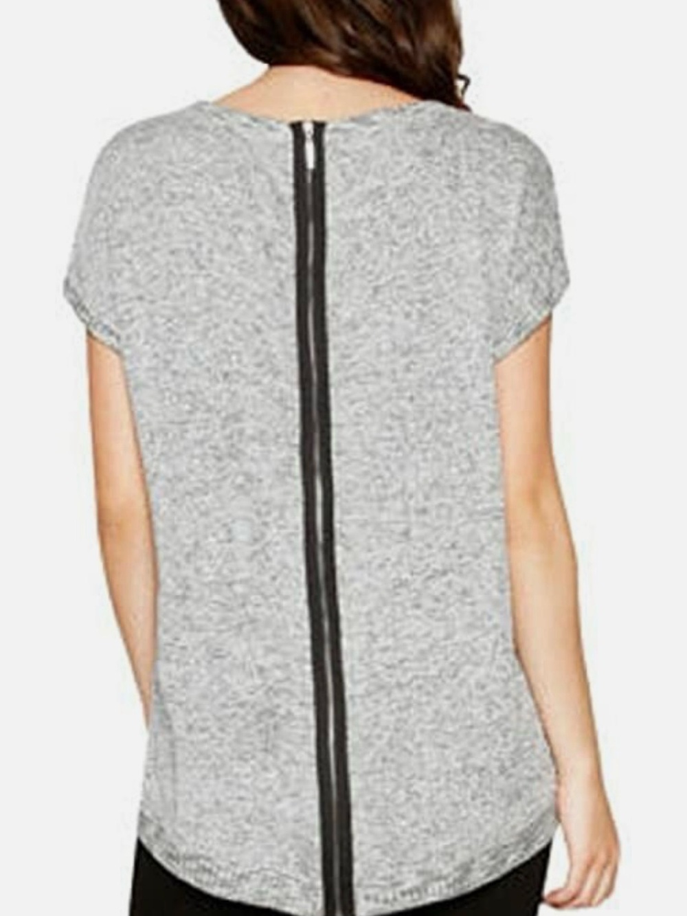 Rocker Heather Gray Women's Zip-Back Tee